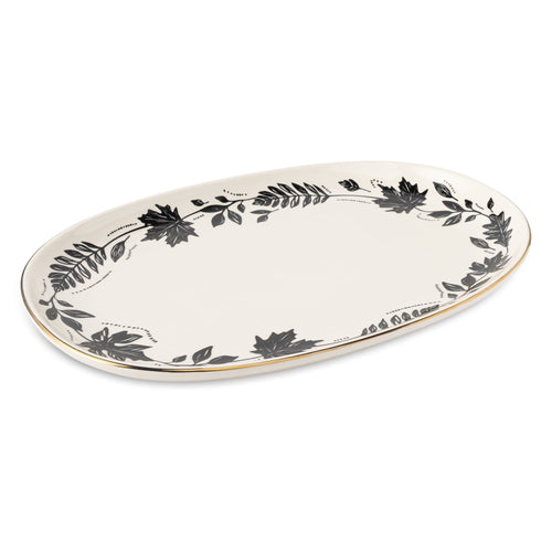 Thyme & Table Harvest 17" Oval Stoneware Serve Platter EasyOptionXY LLC