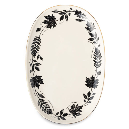 Thyme & Table Harvest 17" Oval Stoneware Serve Platter EasyOptionXY LLC