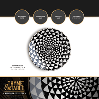 Thyme & Table Dinner Medallion, Black and White EasyOptionXY LLC