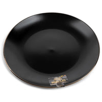 Thyme & Table Dinnerware Black Onyx Stoneware Round Dinner Plate EasyOptionXY LLC