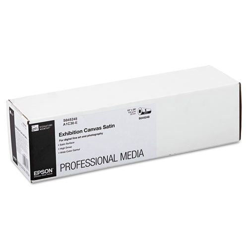Epson Exhibition Canvas, 23 mil, 13" x 20 ft, Satin White EasyOptionXY LLC