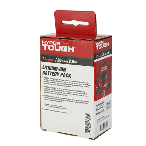 Hyper Tough 20V Max 2.0Ah Lithium-Ion Rechargeable Battery, New Condition EasyOptionXY LLC