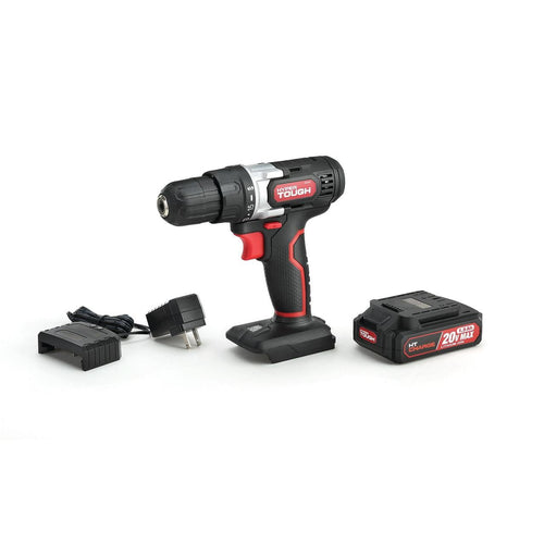 Hyper Tough 20V Max Lithium-Ion Cordless Drill, Variable Speed with 1.5Ah Lithium-Ion Battery & Charger EasyOptionXY LLC