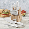 Cuisinart Triple Rivet 15-Piece Knife Set with Block, C77WTR-15PW EasyOptionXY LLC