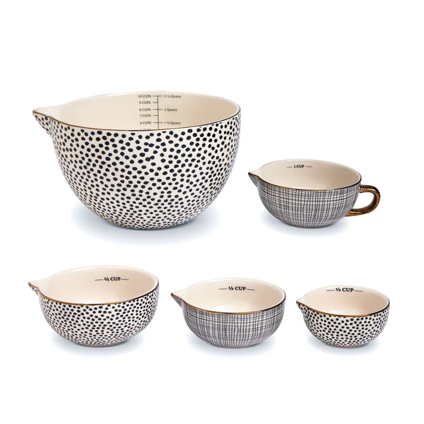 Thyme & Table 5-Piece Ceramic Measuring Bowl Set EasyOptionXY LLC