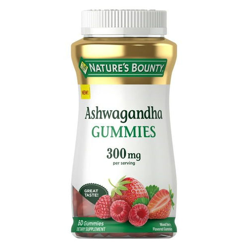 Nature's Bounty Ashwagandha Gummies; Mixed Berry; 300 mg; 60 Count EasyOptionXY LLC