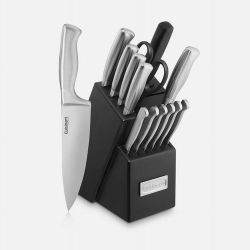 Cuisinart 15pc Stainless Steel Hollow Handle Cutlery Block Set EasyOptionXY LLC