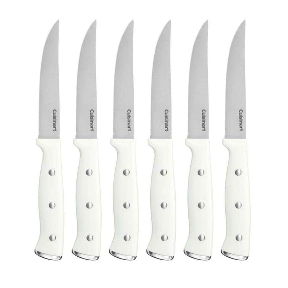 Cuisinart White Triple Rivet Steak Knife Set | 6-Piece EasyOptionXY LLC