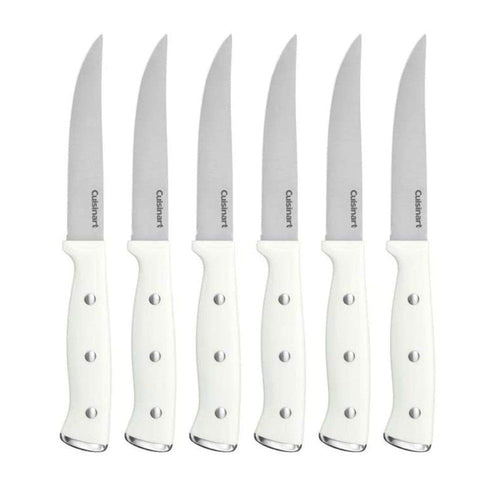 Cuisinart White Triple Rivet Steak Knife Set | 6-Piece EasyOptionXY LLC