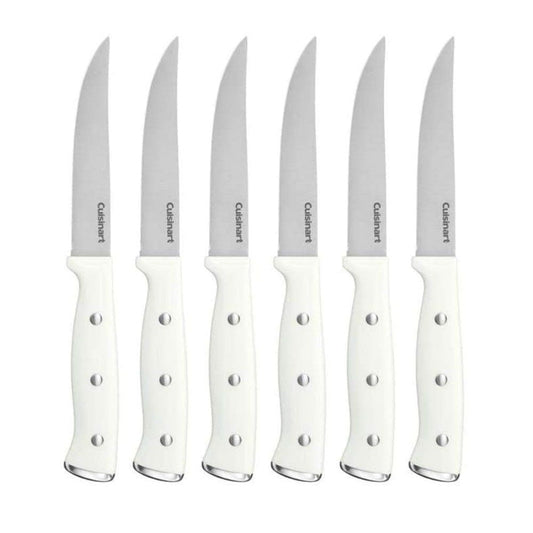 Cuisinart White Triple Rivet Steak Knife Set | 6-Piece EasyOptionXY LLC