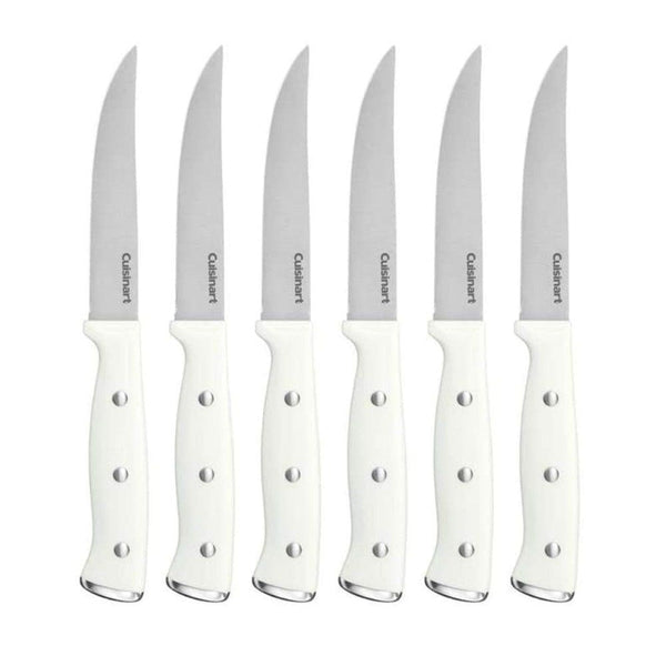 Cuisinart White Triple Rivet Steak Knife Set | 6-Piece EasyOptionXY LLC