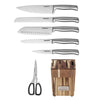 Cuisinart C77SS7P 7 Pc. Stainless Prep Set in Acacia Wood Block EasyOptionXY LLC