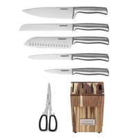 Cuisinart C77SS7P 7 Pc. Stainless Prep Set in Acacia Wood Block EasyOptionXY LLC