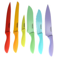 Cuisinart C55-12PCER1 12pc Ceramic Coated Color Knife Set with Blade Guards EasyOptionXY LLC