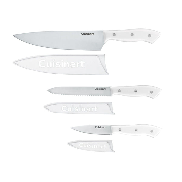 Cuisinart Classic 3pc White Triple Rivet 3pc Chef Knife Set, CEW3R-3PCS3 EasyOptionXY LLC