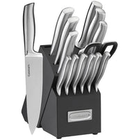 Cuisinart C77SS15PG 15PK 15-Piece Stainless Steel Hollow Handle Cutlery Block Set EasyOptionXY LLC