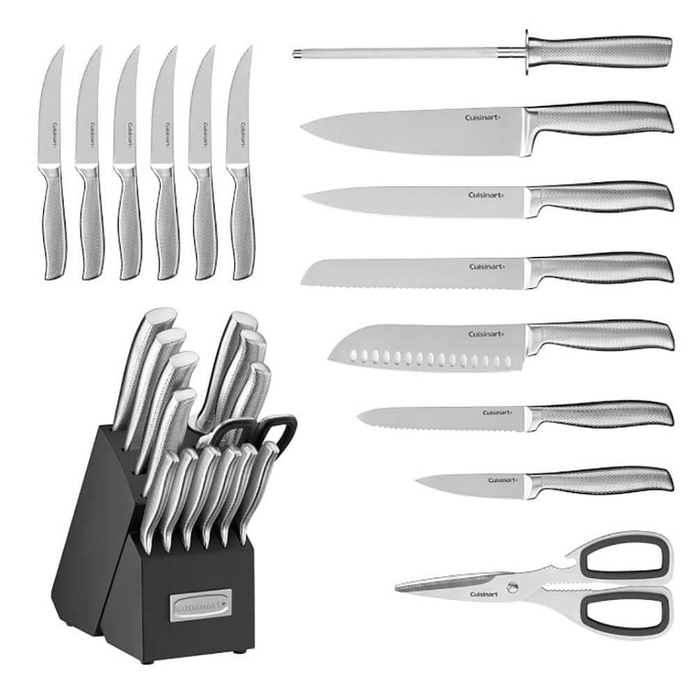 Cuisinart C77SS15PG 15PK 15-Piece Stainless Steel Hollow Handle Cutlery Block Set EasyOptionXY LLC