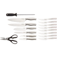Cuisinart 17-Piece Stainless Steel Block Set EasyOptionXY LLC