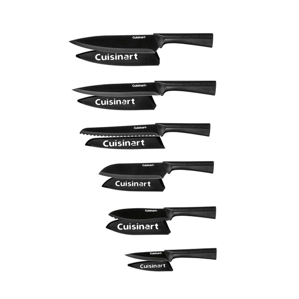 Cuisinart C55-12PMB 12-Piece Metallic Knife Set with Blade Guards, Black EasyOptionXY LLC
