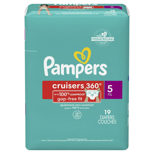 Pampers Cruisers 360 Fit Diapers Size 5, 19 Count EasyOptionXY LLC