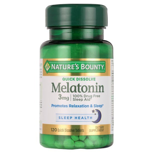 Nature's Bounty Melatonin Sleep Aid Tablets; 3 mg; 120 Count EasyOptionXY LLC