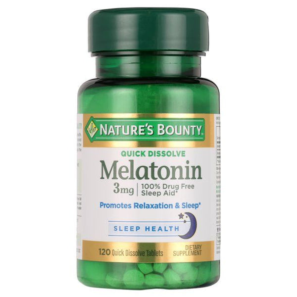 Nature's Bounty Melatonin Sleep Aid Tablets; 3 mg; 120 Count EasyOptionXY LLC