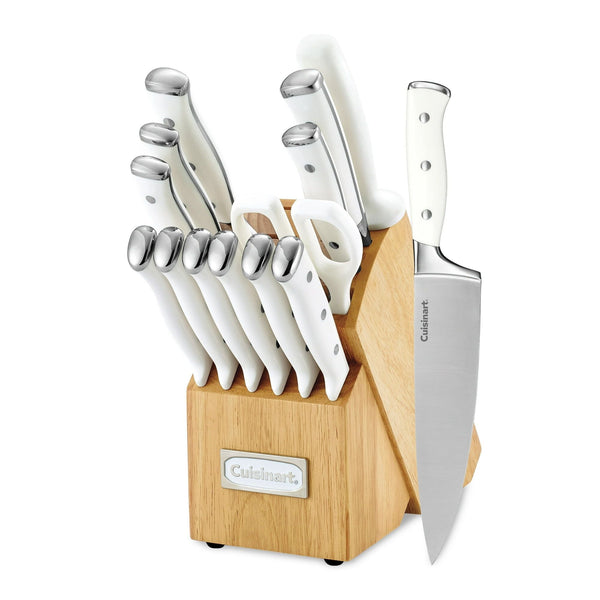 Cuisinart Classic Forged White Triple Rivet Knife Block Set, C77WTR-15P3 EasyOptionXY LLC