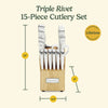 Cuisinart Classic Forged White Triple Rivet Knife Block Set, C77WTR-15P3 EasyOptionXY LLC