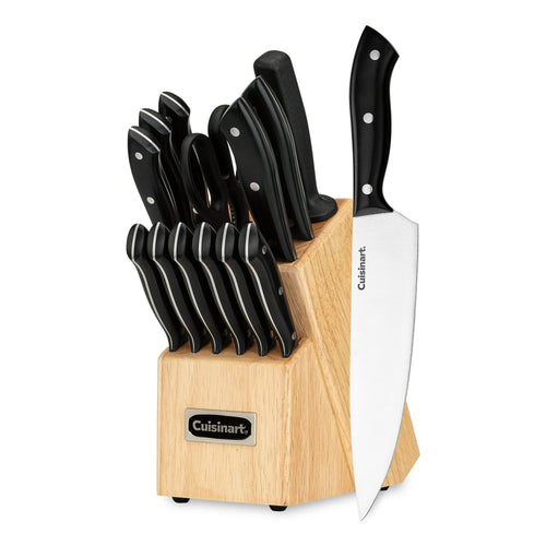 Cuisinart Classic 15pc Black Triple Rivet Knife Block Set, CEBK3R-15P3 EasyOptionXY LLC