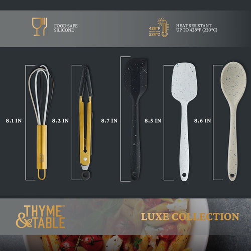 Thyme & Table 5-Piece Silicone Mini Utensil Set EasyOptionXY LLC
