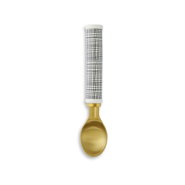 Thyme & Table Gold Finish Ice Cream Scoop with Ceramic Cross-Hatch Handle EasyOptionXY LLC