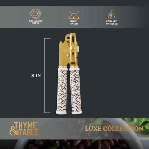 Thyme & Table Stainless Steel Can Opener with Ceramic Dot Handle EasyOptionXY LLC