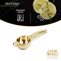 Thyme & Table Hand Held Gold Manual Juicer Citrus Squeezer EasyOptionXY LLC