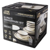 Thyme & Table Everest Collection 12-Piece Stoneware Dinnerware Set, White EasyOptionXY LLC
