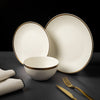 Thyme & Table Everest Collection 12-Piece Stoneware Dinnerware Set, White EasyOptionXY LLC