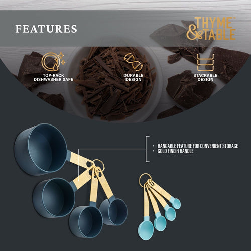 Thyme & Table 8-Piece Measuring Cup and Spoon Set EasyOptionXY LLC