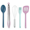 Thyme & Table Silicone Utensils, 5-Piece Set, Tongs, Basting Brush, Spatula, Turner, Spoon EasyOptionXY LLC
