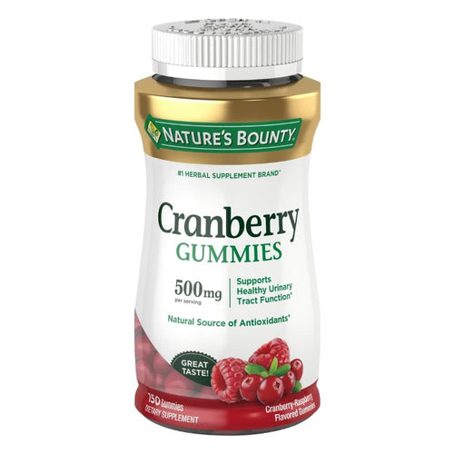 Nature's Bounty Cranberry Gummies; Cran-Raspberry Flavor; 500 mg; 150 Count EasyOptionXY LLC