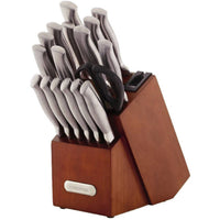 Farberware Edgekeeper Professional 18 Piece Forged Hollow Handle Stainless Steel Knife Block Set EasyOptionXY LLC