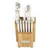 Farberware Edgekeeper Triple Riveted Knife Block Set with Built in Sharpener 14-piece in White EasyOptionXY LLC