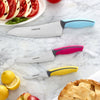 Farberware Precise Slice 3 Stainless Steel Piece Chef Knife Set Aqua, Pink, and Yellow EasyOptionXY LLC