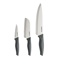 Farberware 3-piece Chef Knife Set ,Carbon Fiber Pattern Handle EasyOptionXY LLC