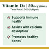 Nature's Bounty 2000 IU Vitamin D3 Softgels; 50 mcg; 150 Count; 2 Pack EasyOptionXY LLC
