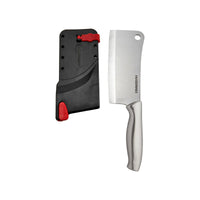 Farberware 6-inch Meat Cleaver with Edgekeeper Sleeve, Stamped Stainless Steel Handle EasyOptionXY LLC