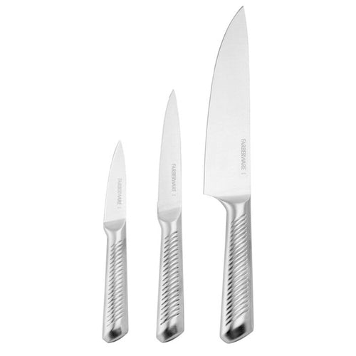 Farberware Professional 3-piece Forged Textured Stainless Steel Knife Set EasyOptionXY LLC