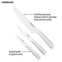 Farberware Professional 3-piece Forged Textured Stainless Steel Knife Set EasyOptionXY LLC
