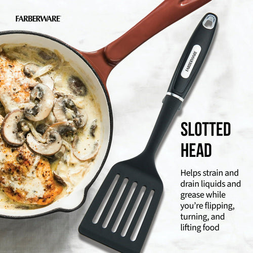 Farberware Professional Nylon Slotted Kitchen Spatula/Turner with Black Handle EasyOptionXY LLC