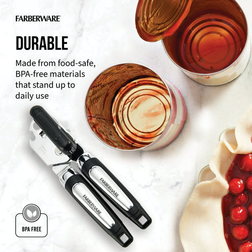Farberware Professional Can Opener with Built in Bottle Opener in Black EasyOptionXY LLC