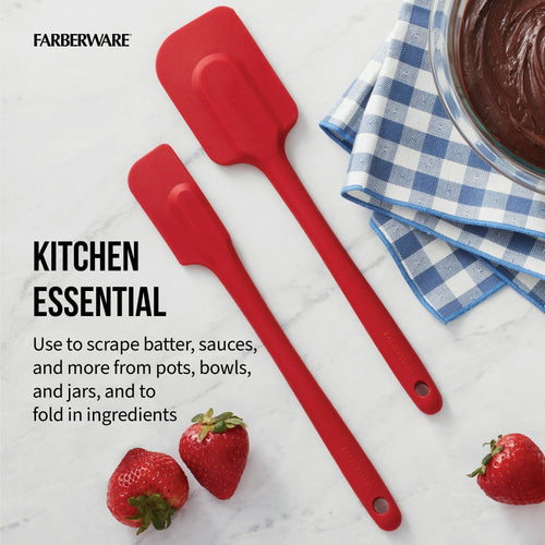 Farberware Professional Silicone Solid Red Spatula Set of 2 EasyOptionXY LLC