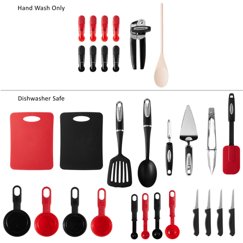 Farberware Professional 30-piece Black and Red Kitchen Tool and Gadget Starter Set EasyOptionXY LLC